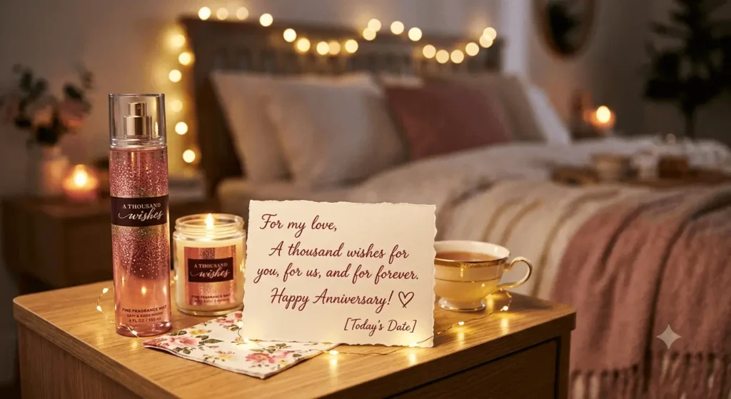 Romantic Thousand Wishes Bath and Body Works Messages