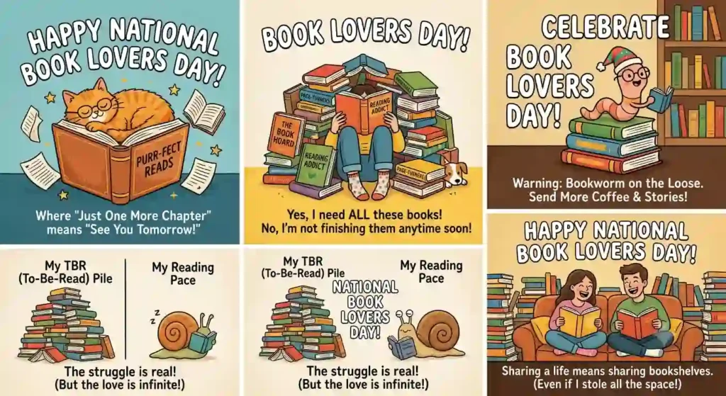 Funny National Book Lovers Day Wishes