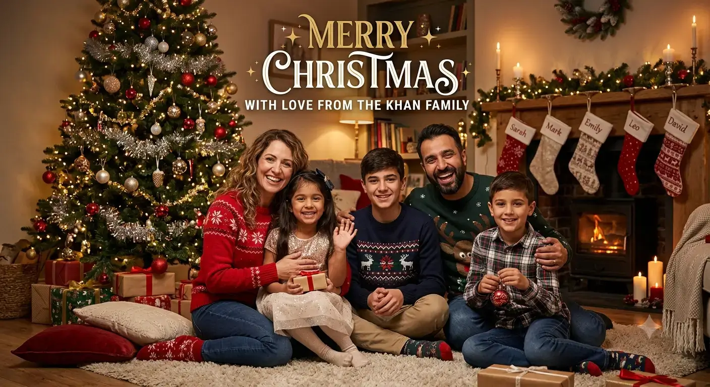 family merry christmas wishes