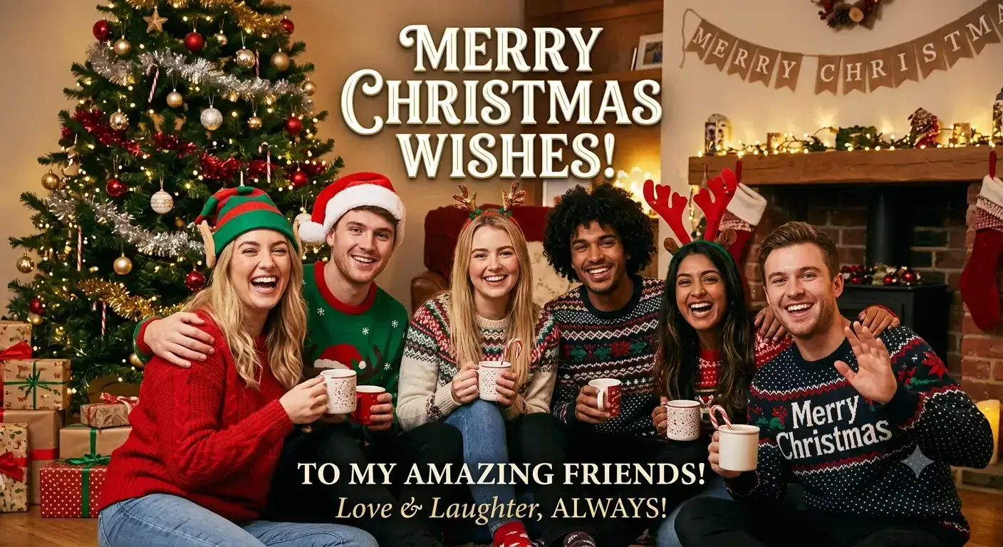 friends merry christmas wishes