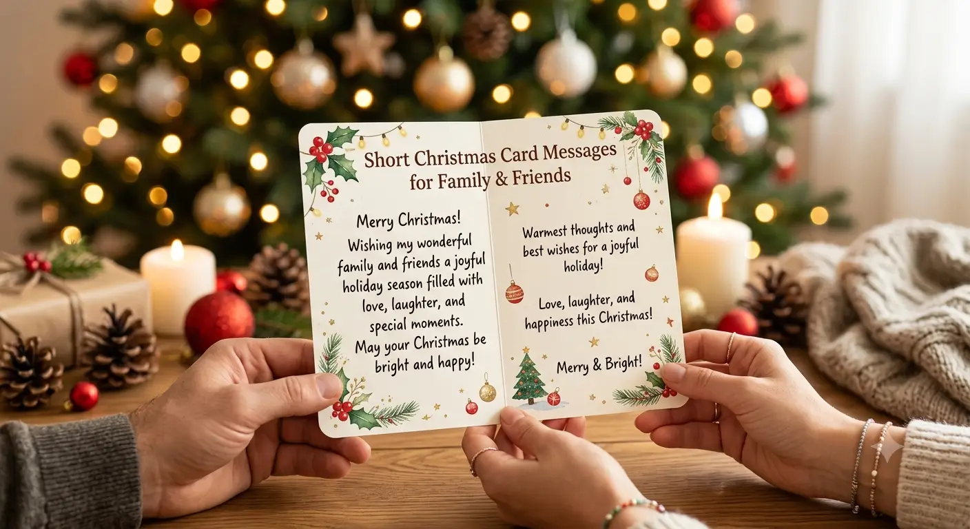 Short Christmas Card Messages for Family and Friends